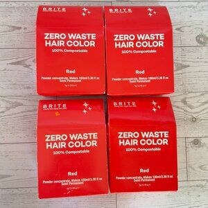 Lot of 4 BRITE Zero Waste Hair Color Red Powder Concentrate - Free Shipping!!
